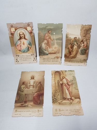 Imagen 7 de 8 de Antiguas Estampas Religiosas 1900 Cromolitografia Mag 58240