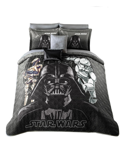 Edredón Matrimonial Ligero Negro Diseño Darth Vader