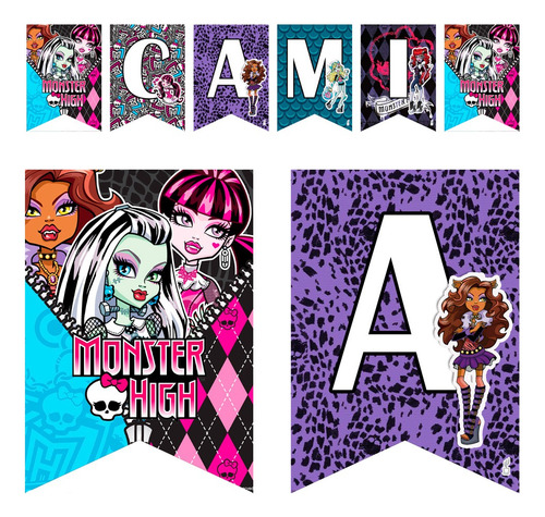 Banderin Imprimible Monster High