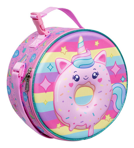 Kit Mochila Mis Pastelitos Lonchera Lap Kinder Original Rosa Rosa