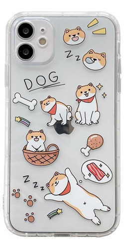 Funda Para iPhone 11pro - Perrito Shiba Stickers Kawaii