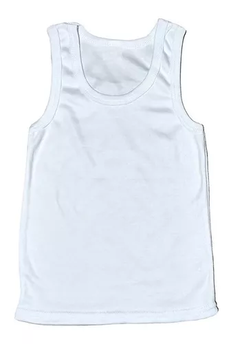 6pza Camiseta Interior Para Niño Diseño Olimpica Blancas