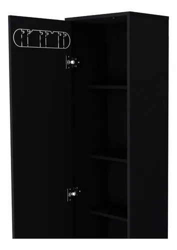 Mueble De Aseo Jalisco, Wengue, Con Colgadero De Escobas Zf
