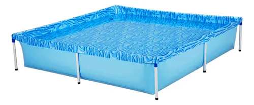 Piscina infantil quadrada Estrutural PVC 1500 litros Mor