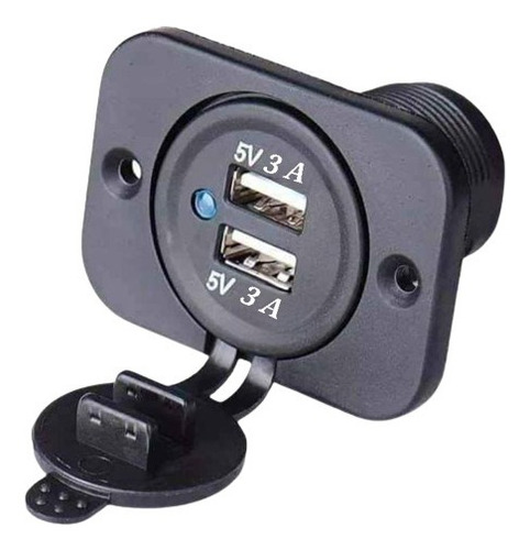 Cargador Doble Usb 12/24v Auto Camioneta Camión Bus