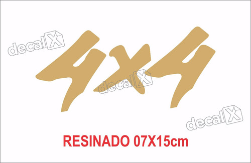 Emblema Adesivo Resinado 4x4 S10 1995 Dourado S10r64