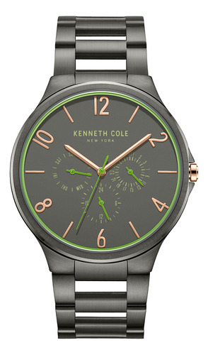 Reloj Hombre Kenneth Cole Kcwgk2218804 New York Color de la correa Gris Color del bisel Gris Color del fondo Gris