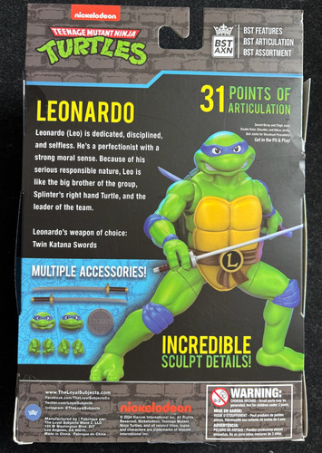 Tortugas Ninja Leonardo Articulado Bst Axn Tmnt