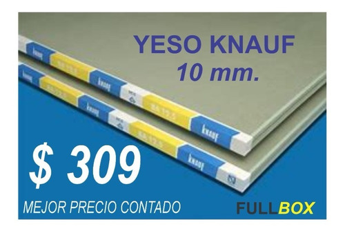 Placa Yeso Knauf 10 Mm Mejor Precio Fullbox