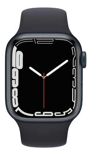 Apple Watch (GPS) Series 7 display de 1.614" con correa de fluoroelastómero color azul medianoche y caja color medianoche - Excelente (Reacondicionado)