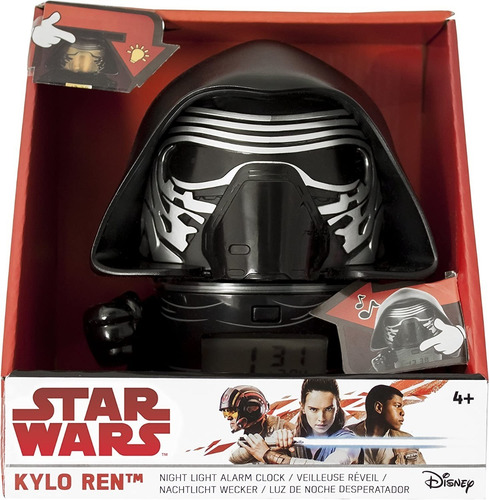 Reloj Despertador Star Wars Kylo Ren 5.5 Con Luz 2021388 Bu Color Negro