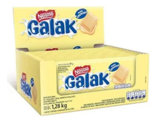 Chocolate Nestlé Galak 80g - Embalagem Com 16 Unidades