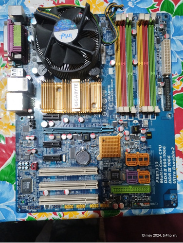 Mother Gigabyte 775 Quad Core.funcionando. Leer.