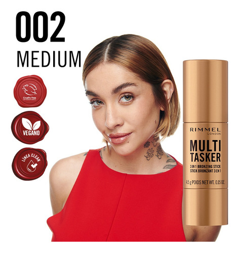 Bronzer 3 En 1 Rimmel London Multitasker Medium 002
