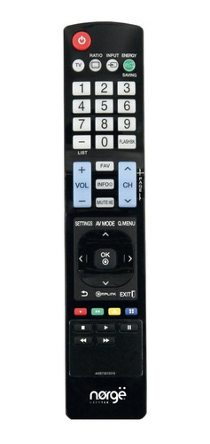 Control Remoto Norge Compatible Con Tv LG 