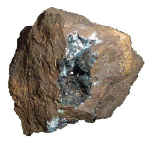 Mineral De Colección Escorodita Azul En Matriz Mina Ojuela