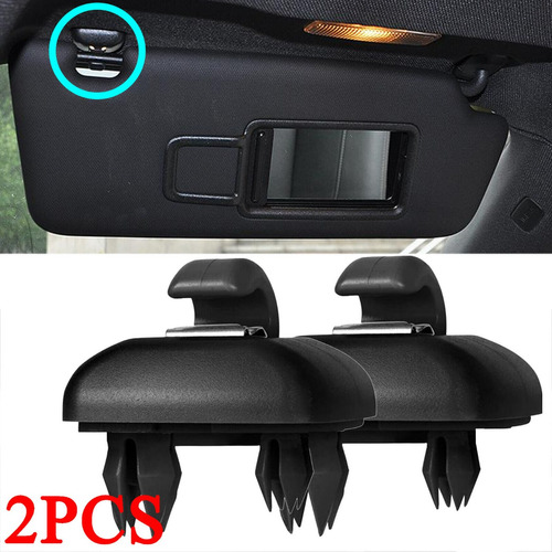 2 Clips Soporte Visera Parasol Audi A1 A3 A4 A5 Q3 Q5 Negro