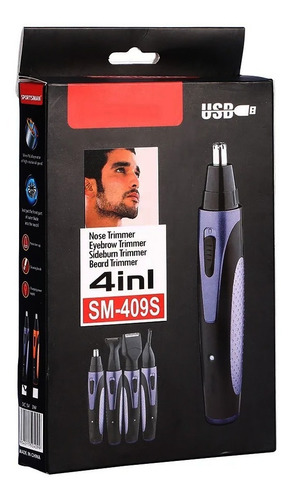 Imagen 8 de 10 de Maquina Afeitadora Nariz Depilador Pelo Barba Usb 4 En 1