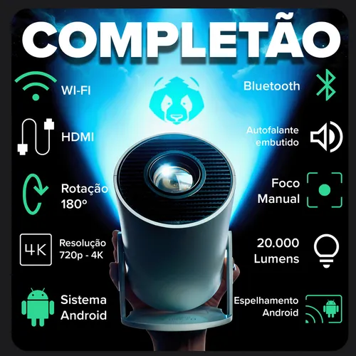 Projetor Smart Portátil Several Importados Full Hd 4k Android 11 Wi-fi Bluetooth Mini Projetor Home Theater Cinema Em Casa Cor Branco Imagem Nítida Som Potente Compatível Com Diversos Dispositivos
