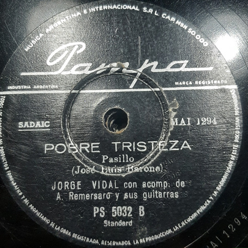 Pasta Jorge Vidal Acomp Remersaro Guitarras Pampa C543