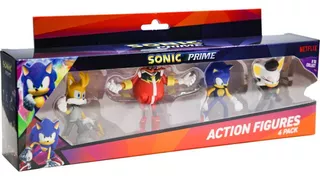Sonic Pack X 4 Figuras Articuladas 7cm Colitas - Dr Eggman - Sonic - Rouge