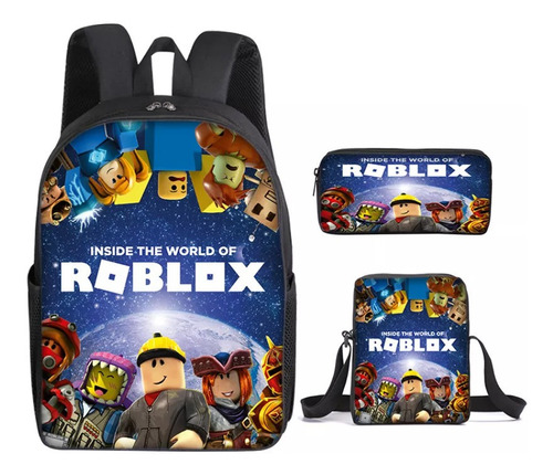 Mochila De Jogos Roblox Para Laptop 3 Pçs/conjunto