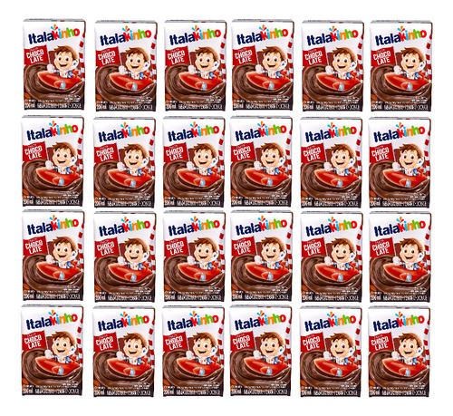 Pacote Achocolatado Italakinho Bebida Láctea 200ml 24uni