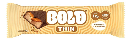 Bold Bar Thin (40g) - Sabor: Caramelo E Amendoim