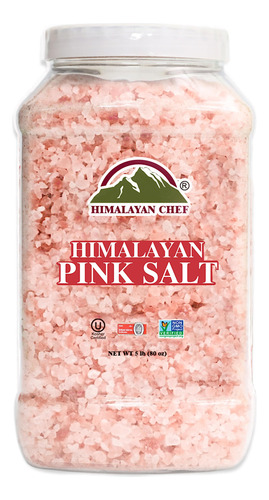 Himalayan Chef Tarro De Plastico De Sal Rosada Del Himalaya
