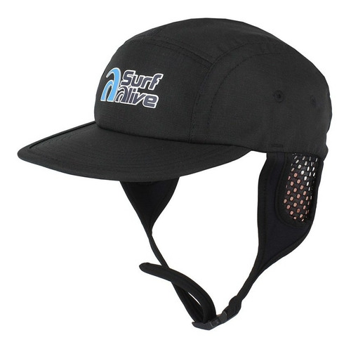 Boné Para Surf Classic Surf Alive Black