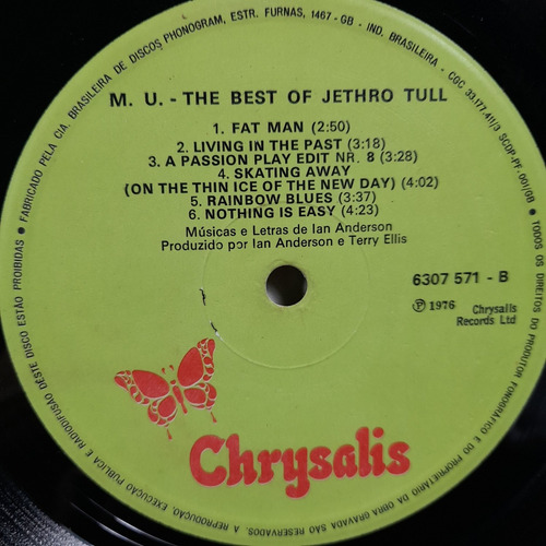 Imagem 5 de 6 de Vinil Lp M. U. The Best Of Jethro Tull Bom Estado