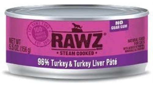 Rawz 96% De Pavo Y Pavo De Hígado Enlatado Para Gatos