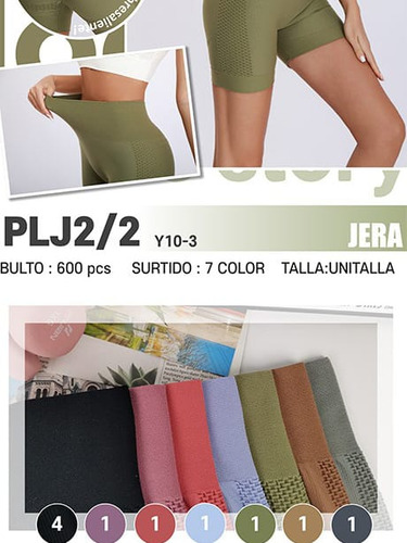 10 Licra Short Dama Colores Surtidos