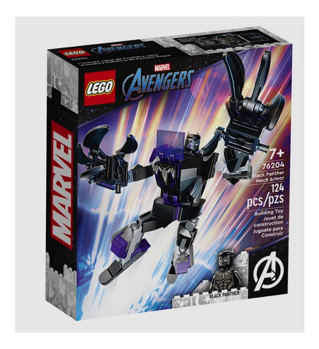 Lego Marvel Black Panther Armadura Mecánica Avengers 124pzs