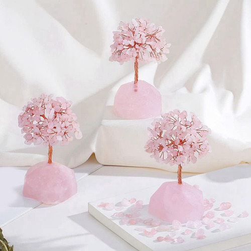 Para Árbol De Cristal De Cuarzo Rosa, Cristal Artificial Y