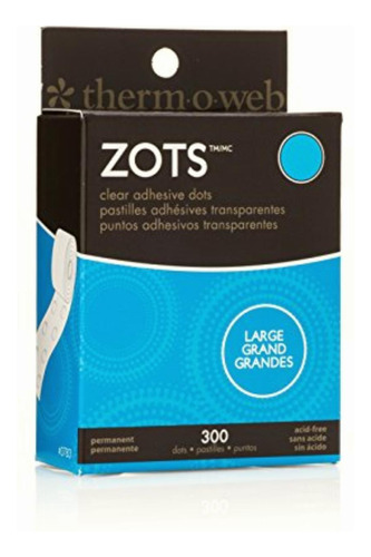 Zots Clear Adhesive Dots-large 1/2 X1/64  Thick 300/pkg