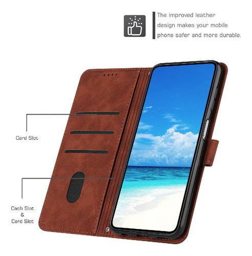/ Funda Abatible Para Xiaomi Redmi A3 Pu De Cuero A Prueba De