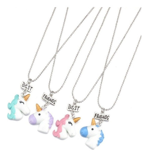 Collar Unicornio Mejores Amigos Best Friends Calidad Color Modelo 5