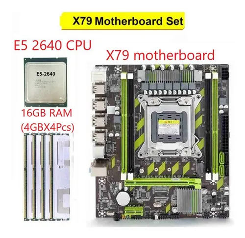Juego De Placas Base X79 Xeon E5 2640 Cpu E5-2640 Con Lga201