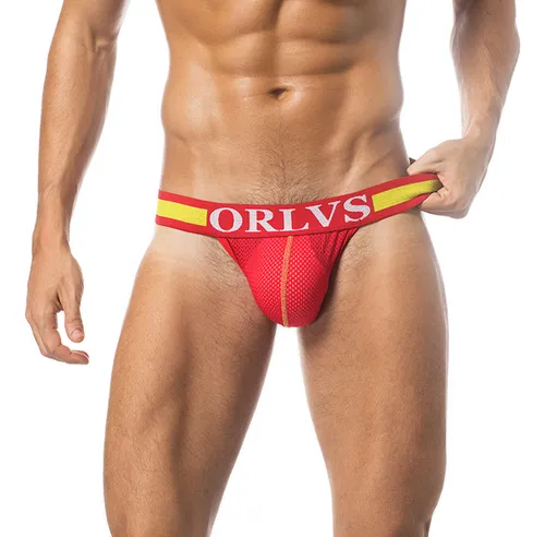 Tanga Doble A Orlvs Para Hombre, Bragas Lisas Y Cortas Bre 9