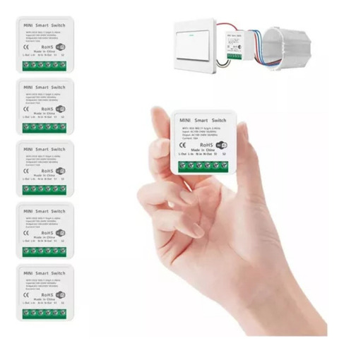 _ 5 Mini Interruptores Inteligentes Wifi Para