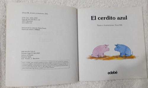 El Cerdito Azul Nora Hilb Editorial Edebé Tren Azul