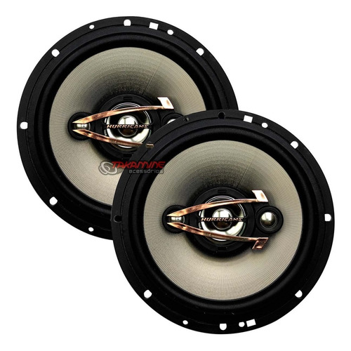 Imagem 1 de 10 de Par Alto Falante 6 Polegada Hurricane Qr6 320w Kit Som