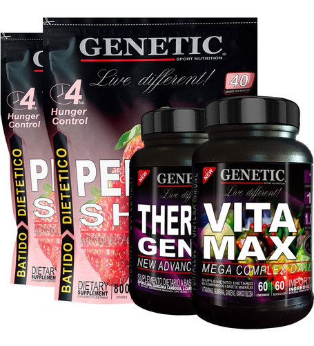 Control De Peso Perfect Shake 1600g Vitamax Quemador Genetic