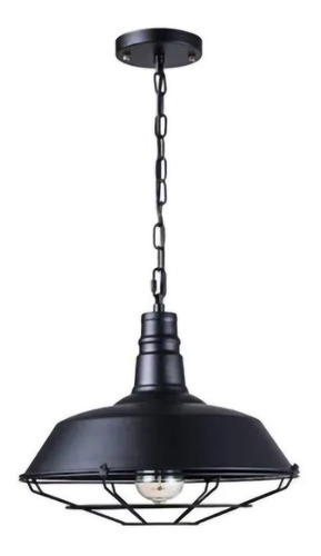 Colgante Campana Decorativo Vintage Retro Negra Unilux