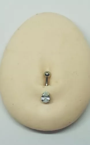 Piercing umbigo gota prata 925 - Lopratas