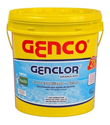 Cloro Genclor Granulado Estabilizado Dicloro 10 Kg - Genco