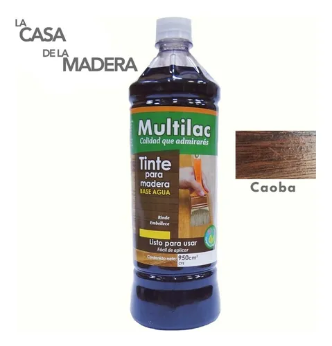 comprar Tinta Para Madera Color Caoba Multilac Base Agua 1 Litro