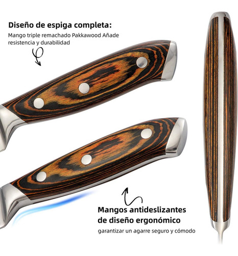 Juego De Cuchillos De Cocina Premium Acero Inoxidable 15pcs