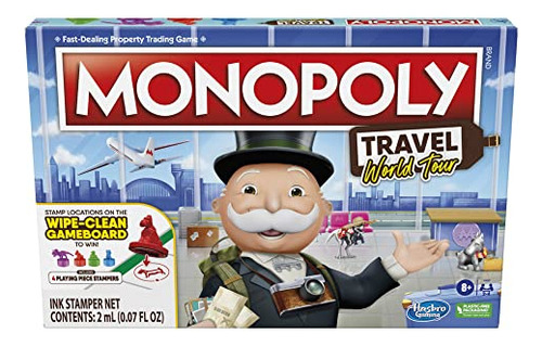 Jogo De Tabuleiro Hasbro Gaming Monopoly Travel World Tour K